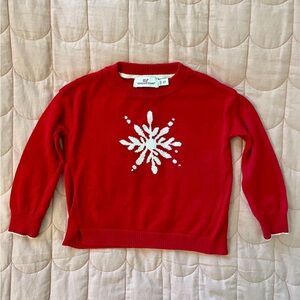 Festive Red Sweater with Snowflake Design, 3T, Vineyard Vines